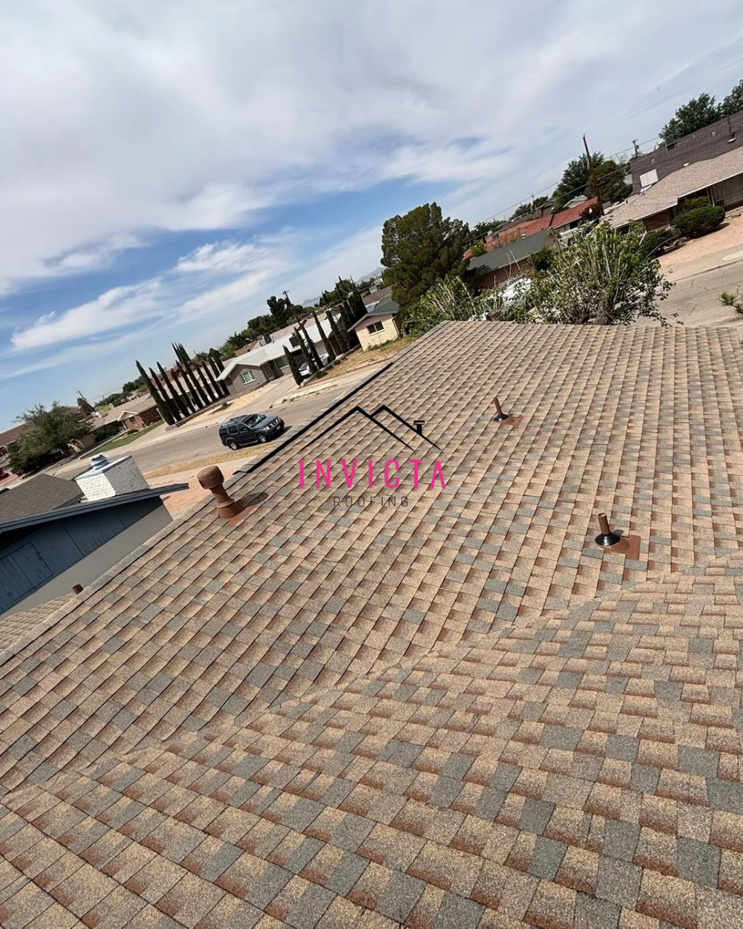 Completed roof replacement by Invicta Roofing in El Paso